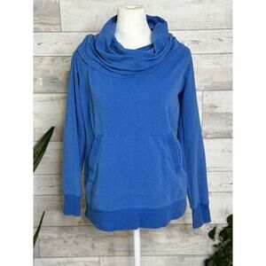 LL Bean Cowl Neck Pullover Sweatshirt With Pocket And Thumb Detail Size Small